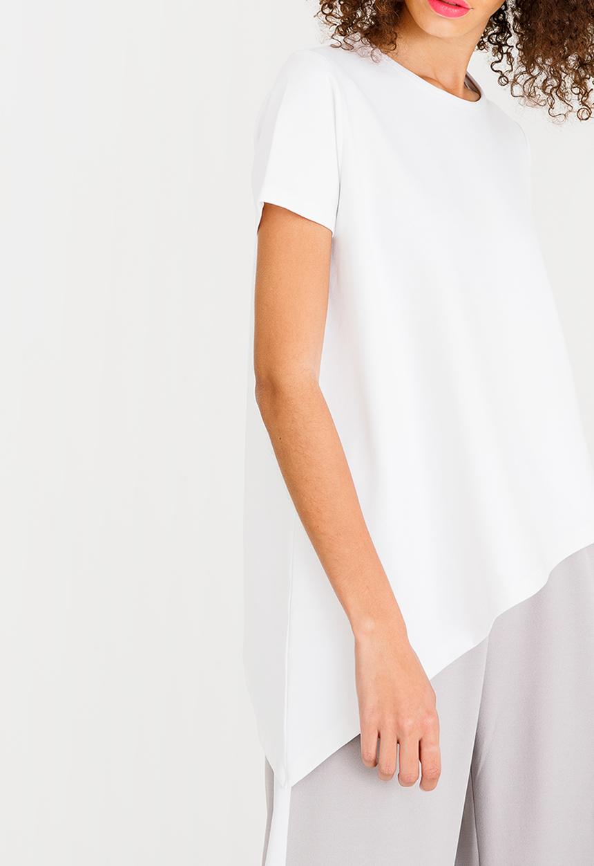 c(inch) - Asymmetrical T-Shirt Off White