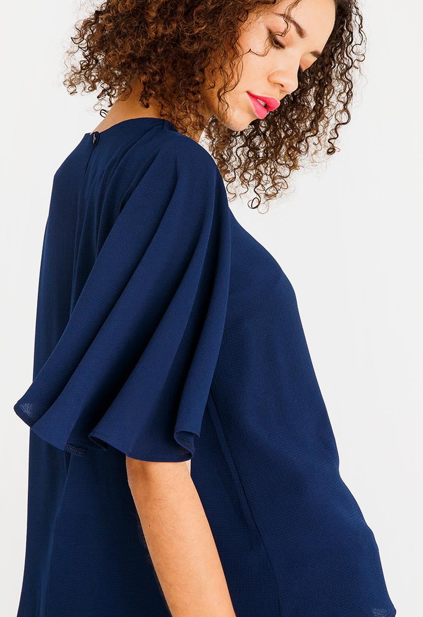 c(inch) - Flared Sleeve Blouse Navy