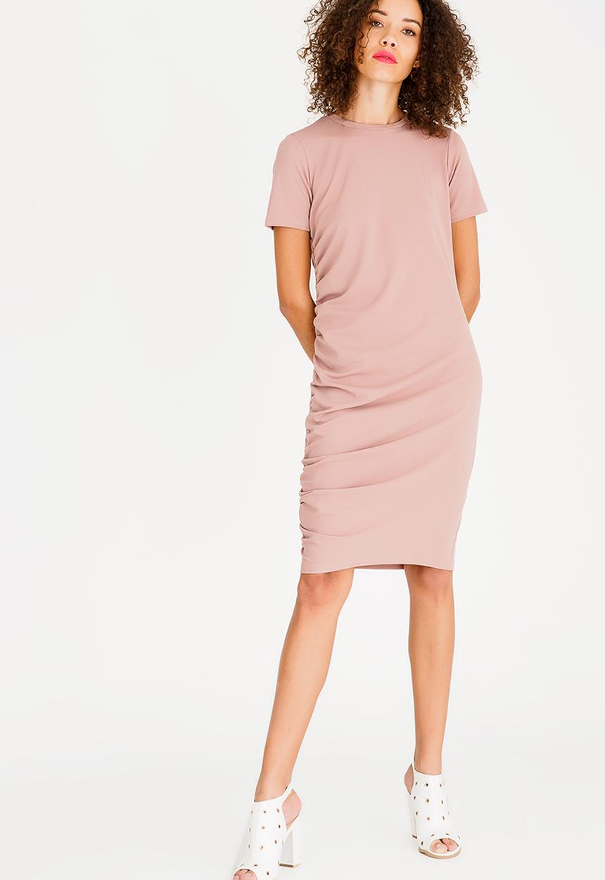 STYLE REPUBLIC - Ruched Detail Dress Rose