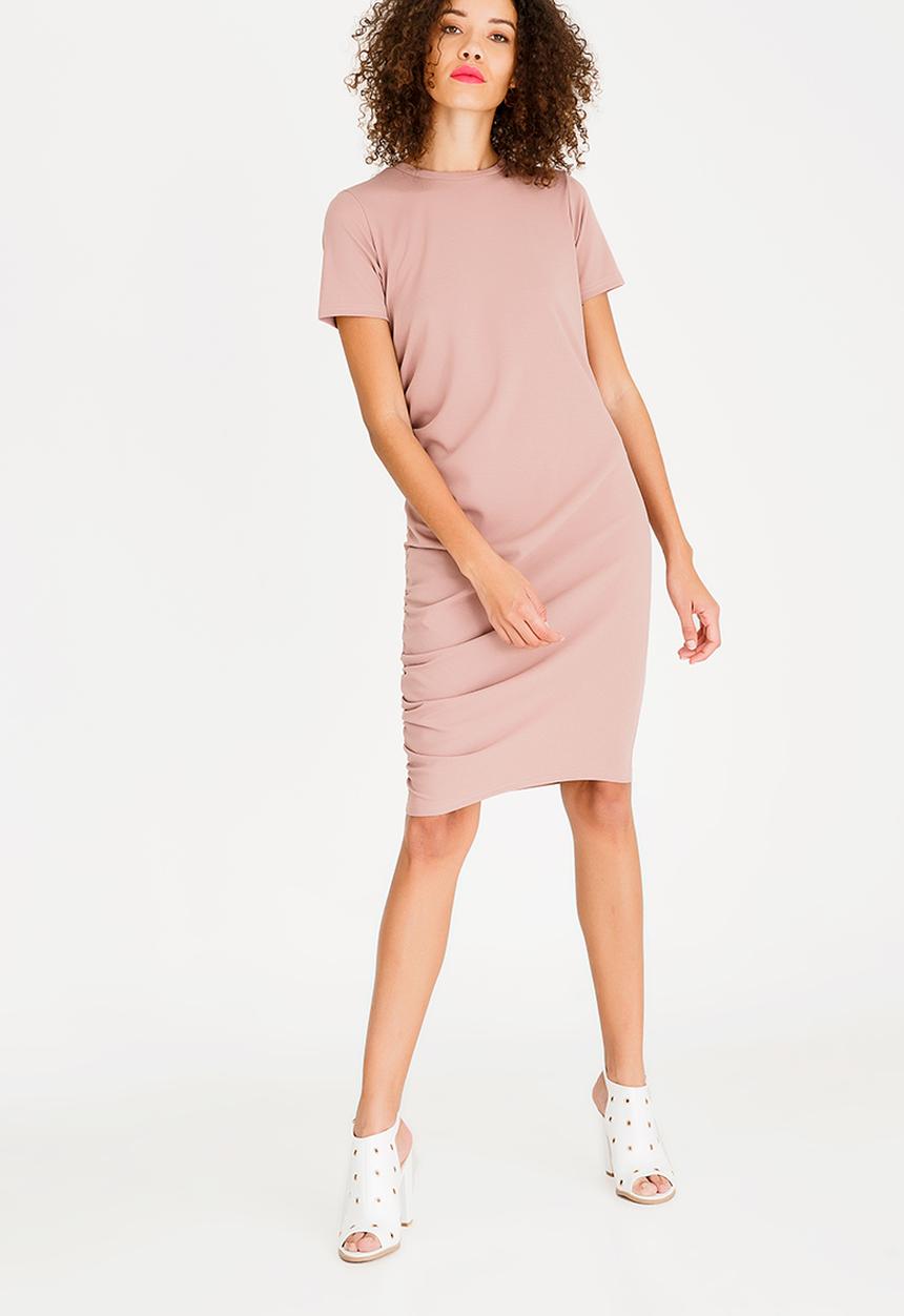 STYLE REPUBLIC - Ruched Detail Dress Rose