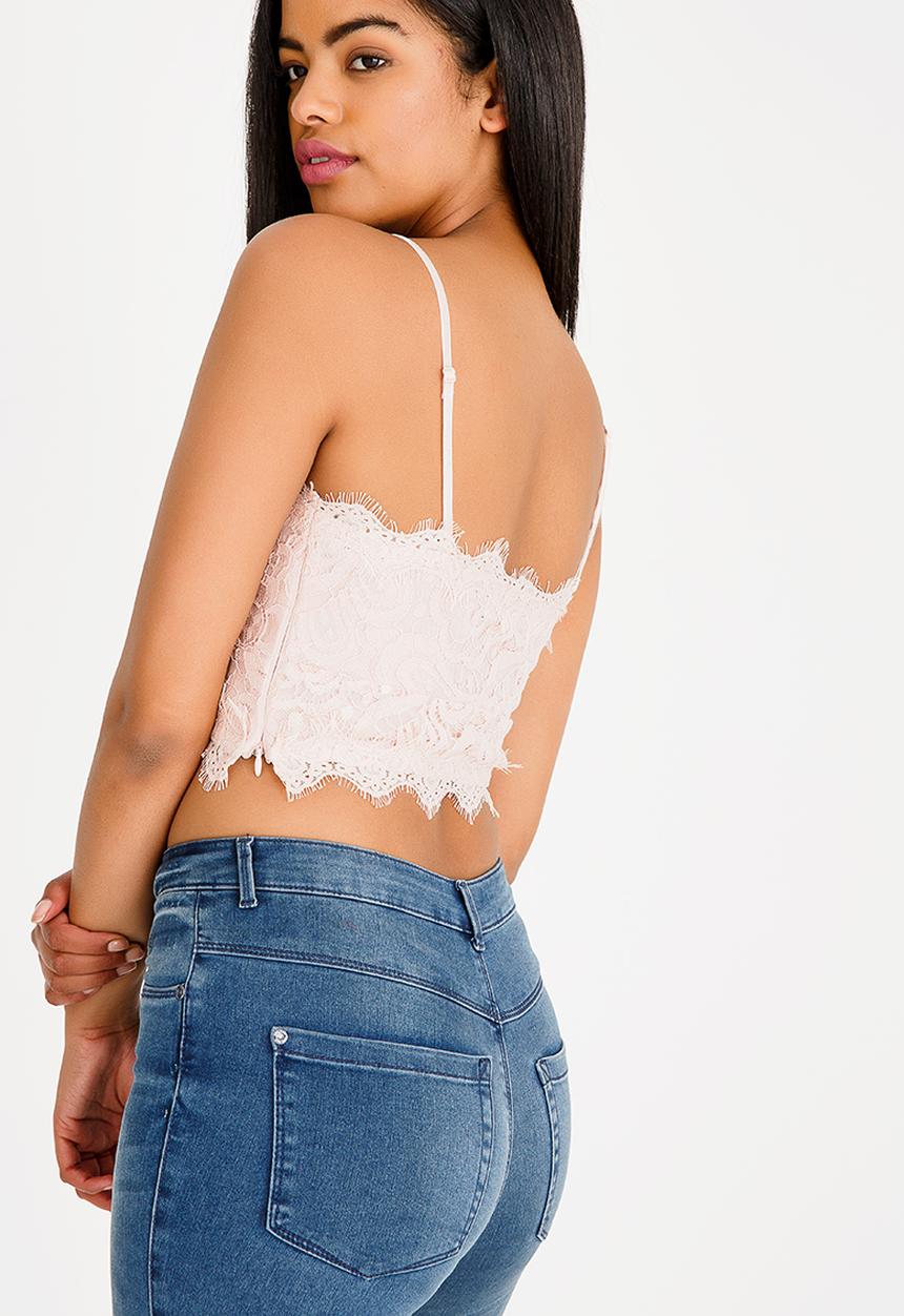 Vero Moda - Lizz Lace Bralette Pale Pink
