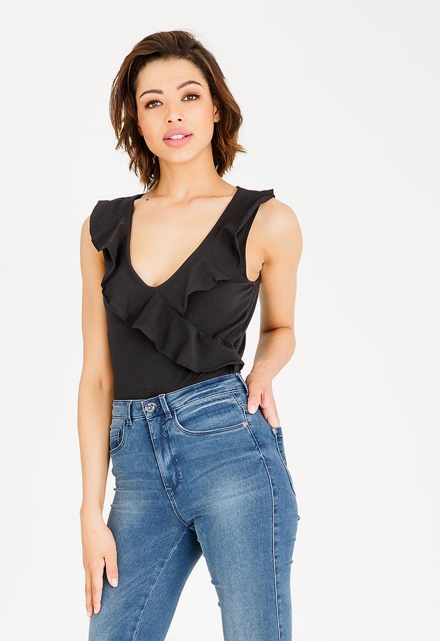Vero Moda - Lally Sleeveless Bodysuit Black