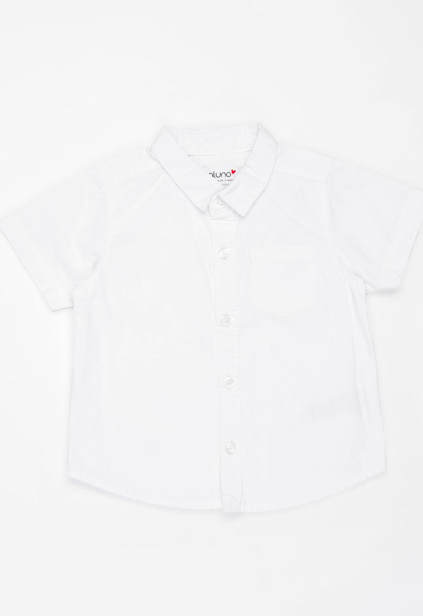MINOTI - Tide 2 Piece Poplin Shirt with Braces & Ticking St Blue and White