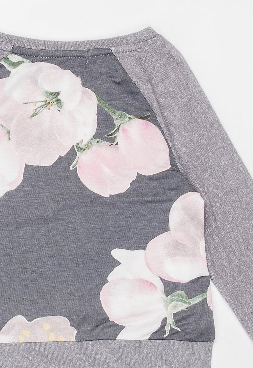 MINOTI - Power Printed Fleece Slouch Jog Top Multi-colour