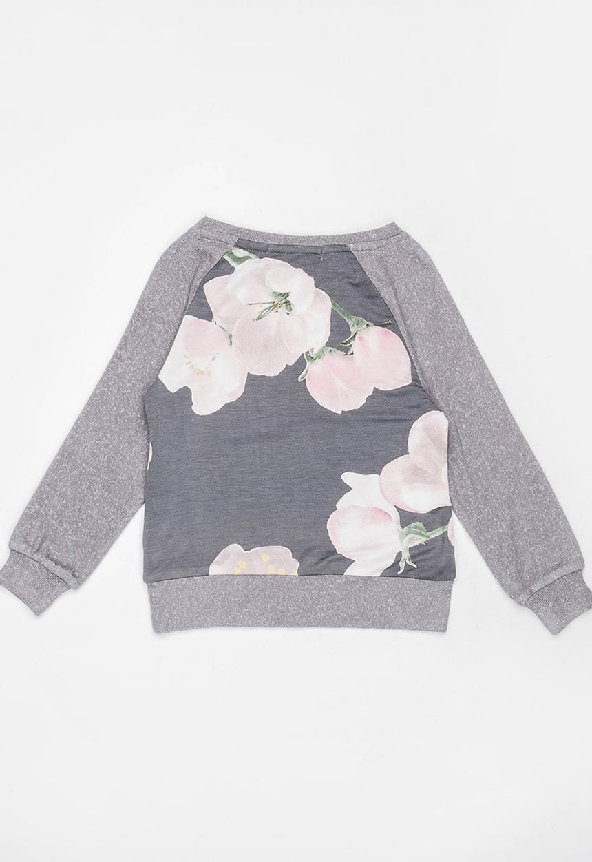 MINOTI - Power Printed Fleece Slouch Jog Top Multi-colour