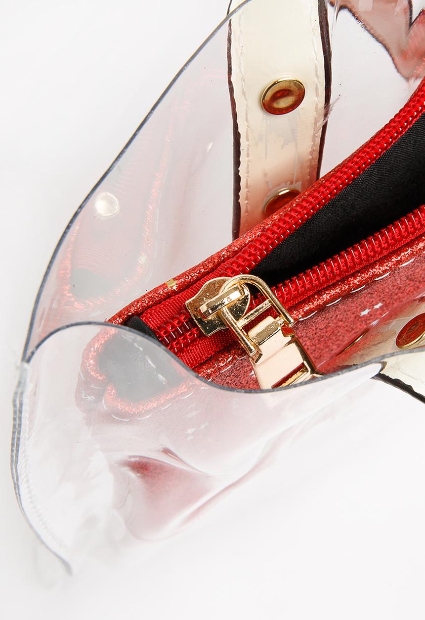 Joy Collectables - Transparent Shopper Bag Red