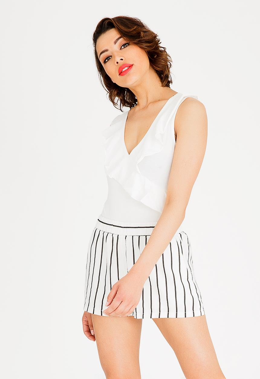 Vero Moda - Lally Sleeveless Bodysuit White