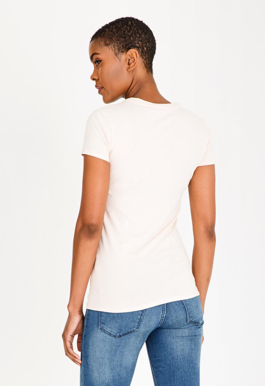 GUESS - Guess Rose Print Tee Pale Pink