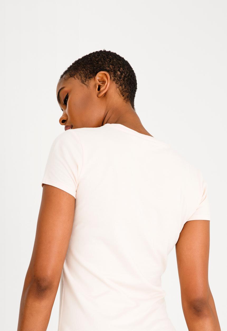 GUESS - Guess Rose Print Tee Pale Pink