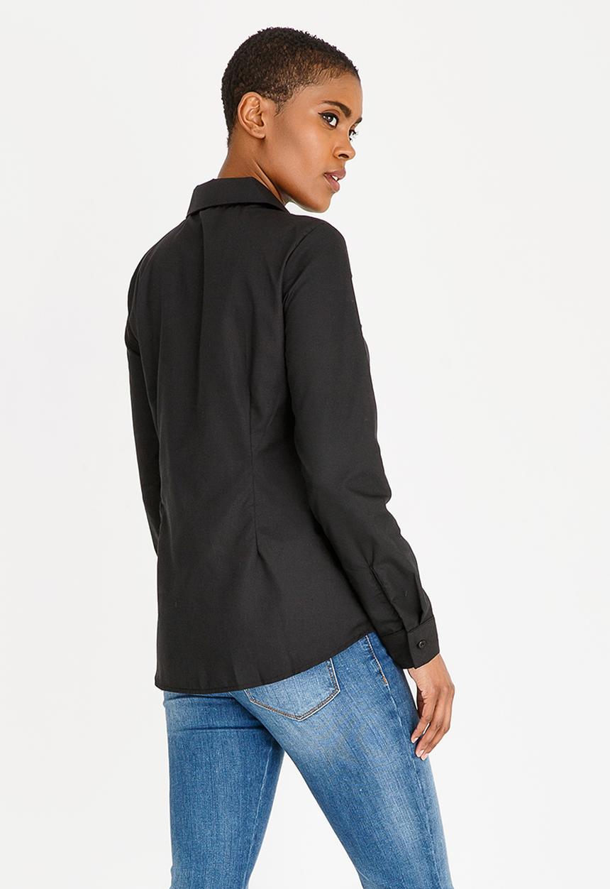 edit - Classic button down shirt - black 