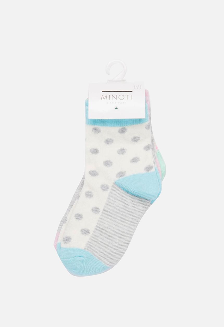 MINOTI - 3 Pack AO Design Ankle Socks Multi-colour