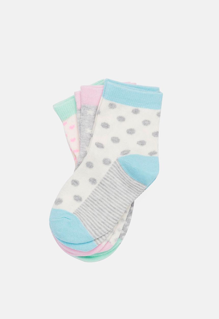 MINOTI - 3 Pack AO Design Ankle Socks Multi-colour