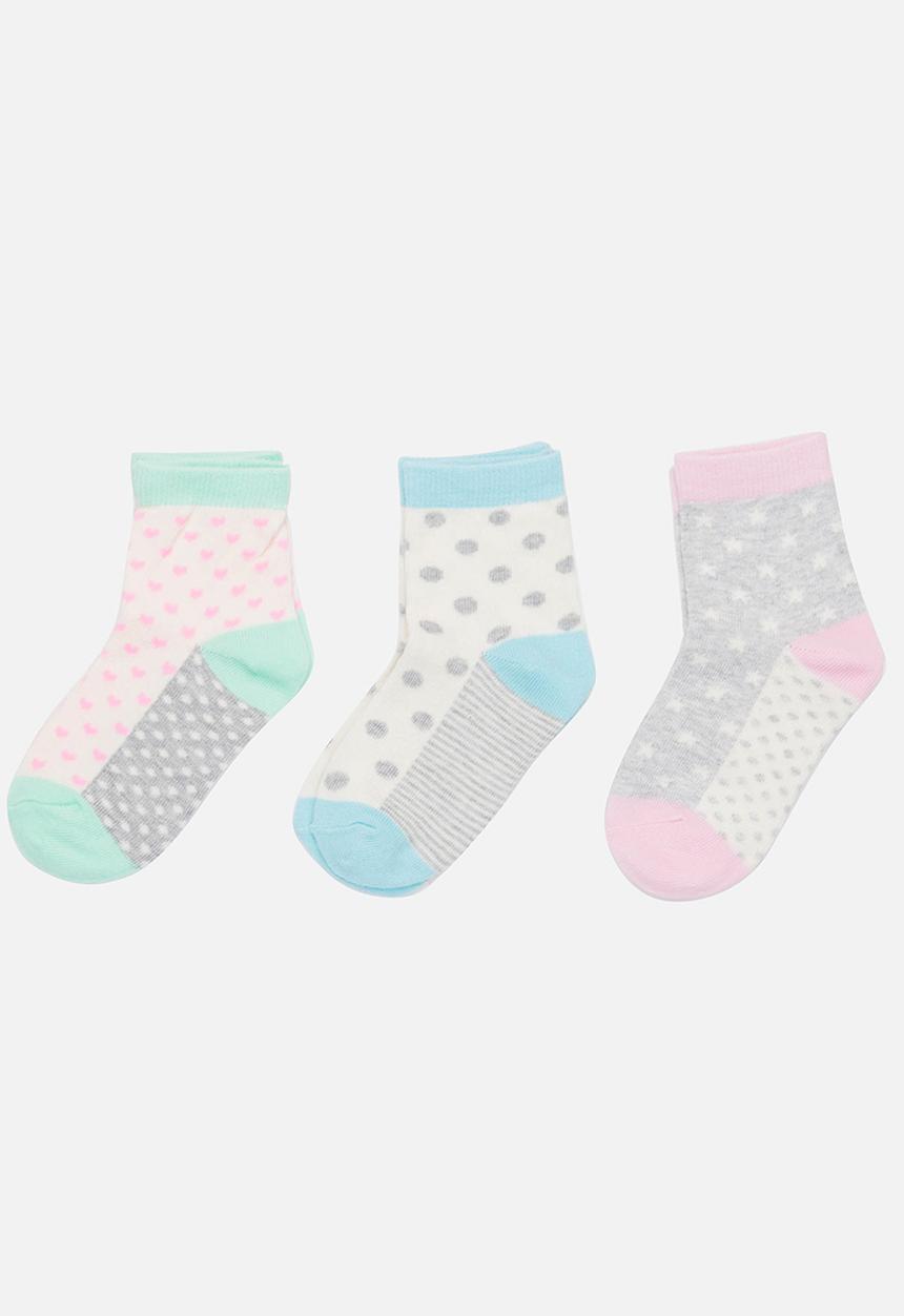 MINOTI - 3 Pack AO Design Ankle Socks Multi-colour