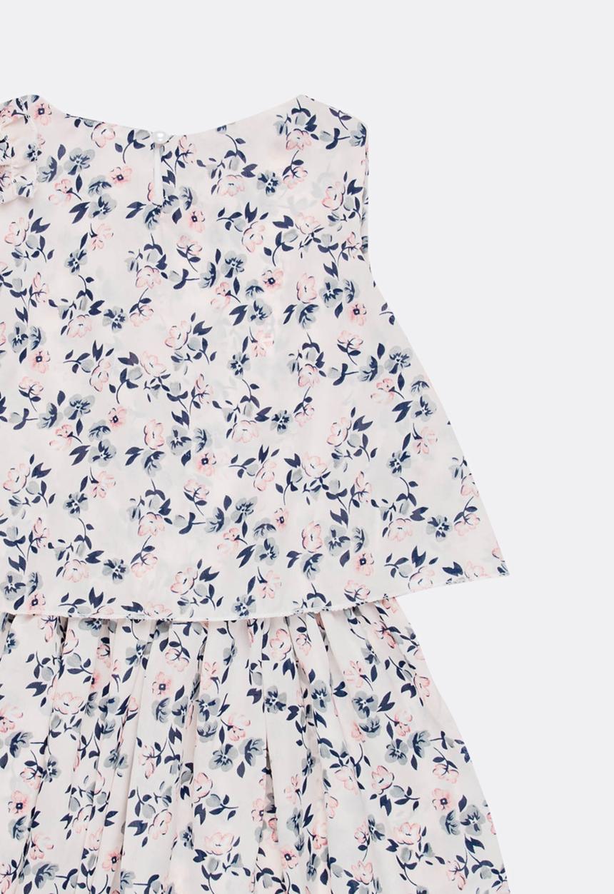 Pop Candy - Printed Gathered Dress White
