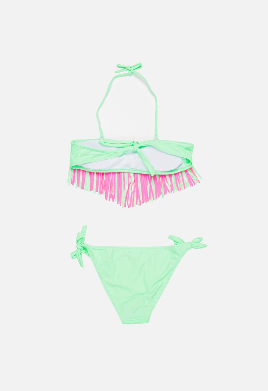 Pop Candy - Fringed Banded Bikini Mint