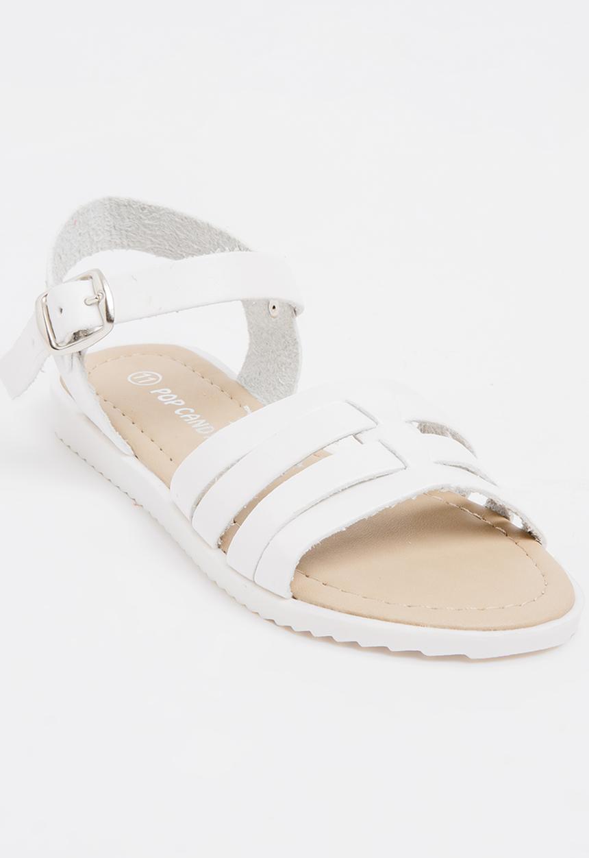 Pop Candy - Buckle  Detail Sandal White