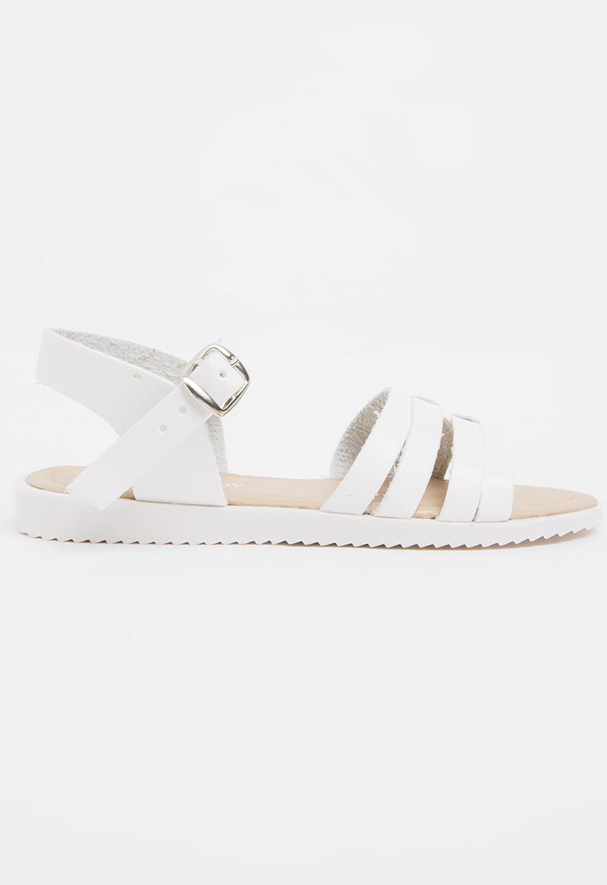 Pop Candy - Buckle  Detail Sandal White