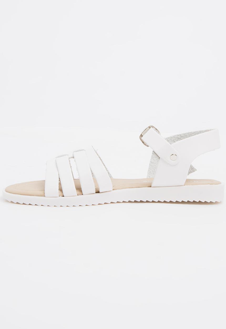 Pop Candy - Buckle  Detail Sandal White