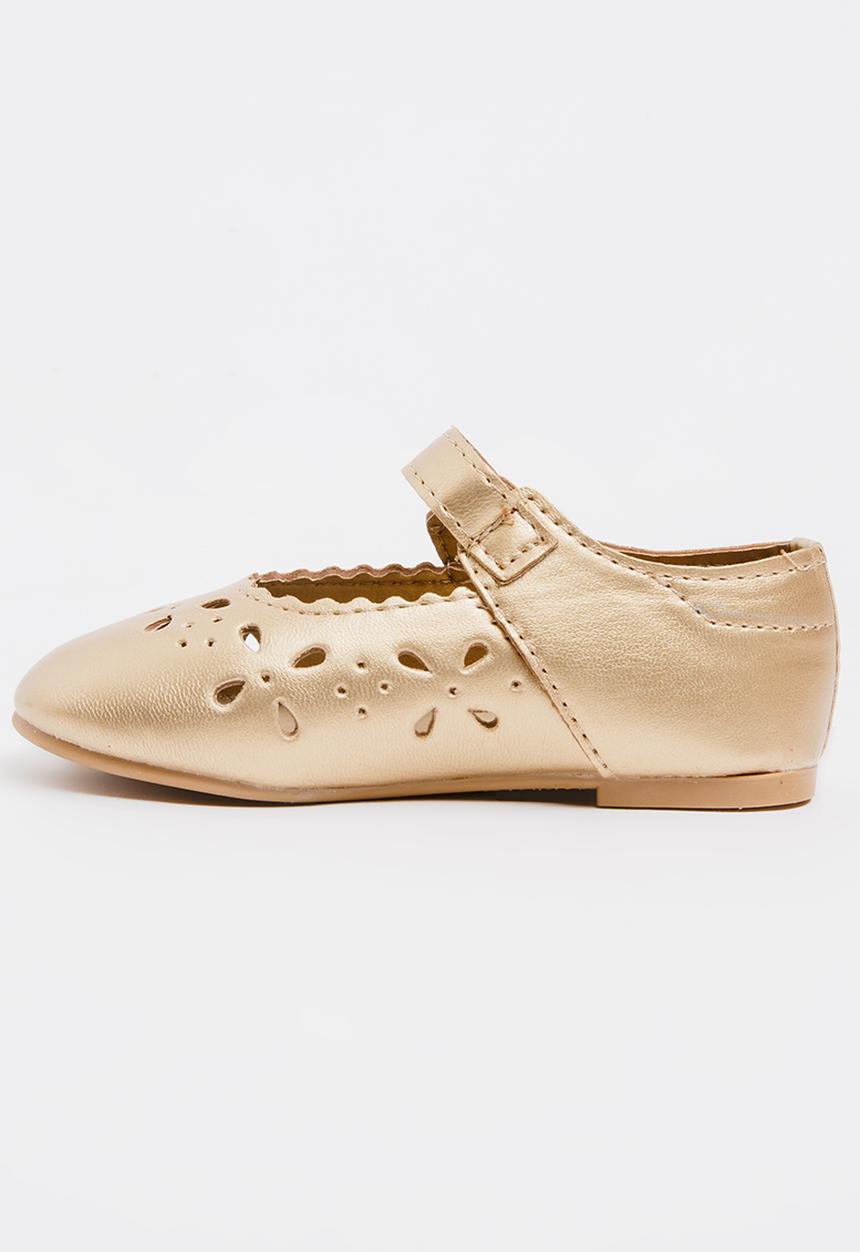 Pop Candy - Velcro Strap  Pump Gold