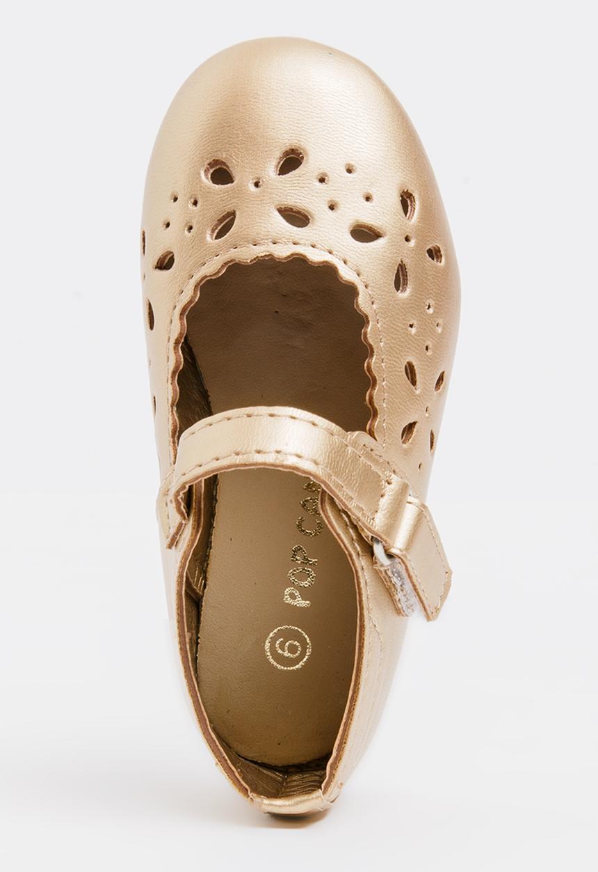 Pop Candy - Velcro Strap  Pump Gold