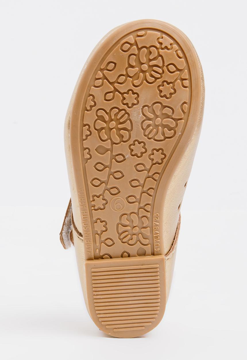 Pop Candy - Velcro Strap  Pump Gold