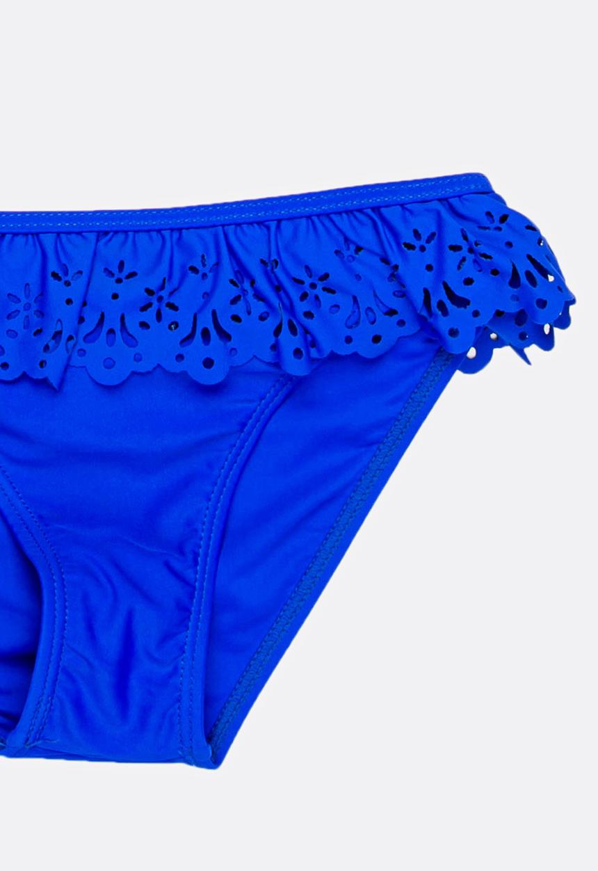 Pop Candy - Anglaise Frilled Bikini Dark Blue