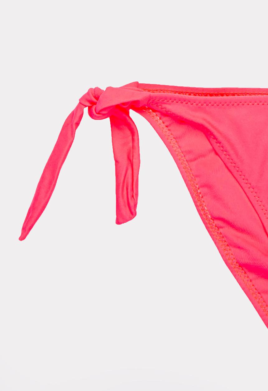 Pop Candy - Fringed Banded Bikini Dark Pink