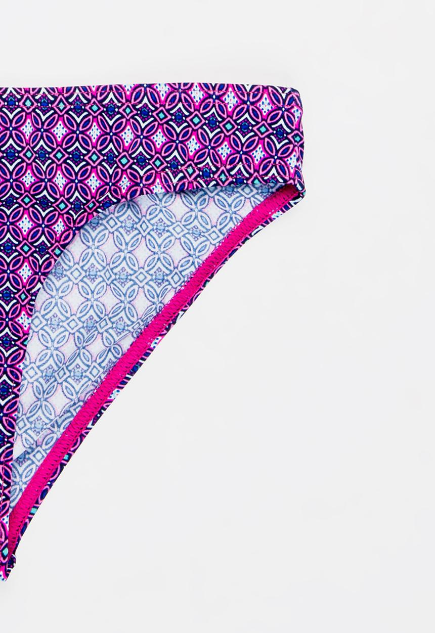 Sun Things - Pink mosaic halter top & bottom set - purple