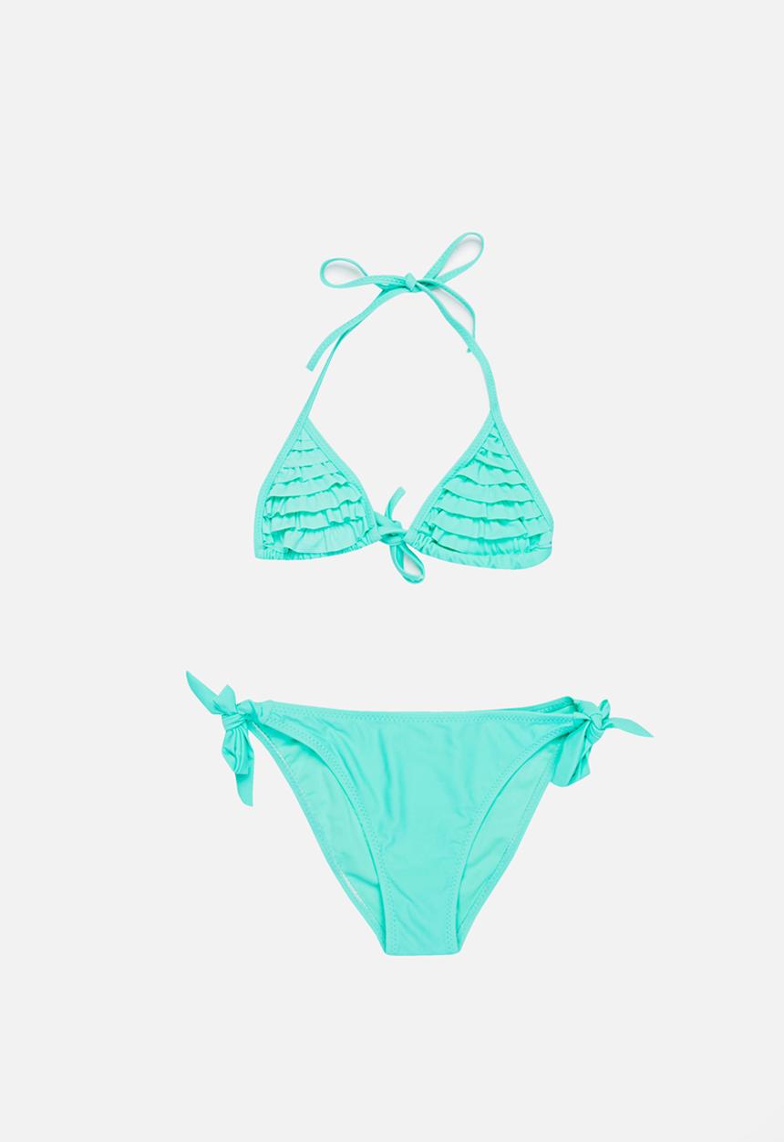 Pop Candy - Frilled Halter Bikini - Mint