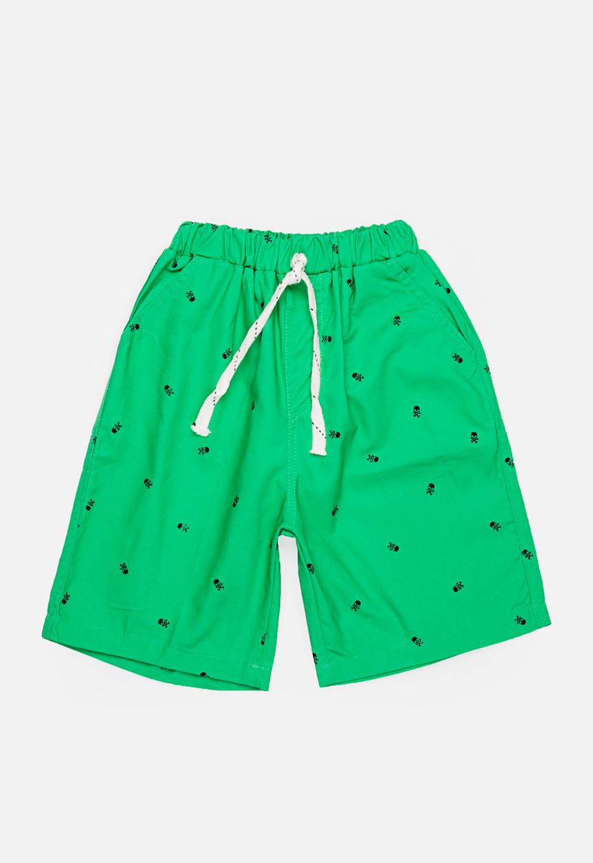 Pop Candy - Skull printed shorts - green