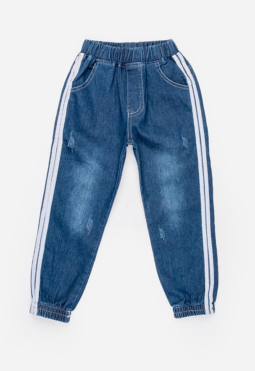 Pop Candy - Racer Stripe Denim Jean Blue