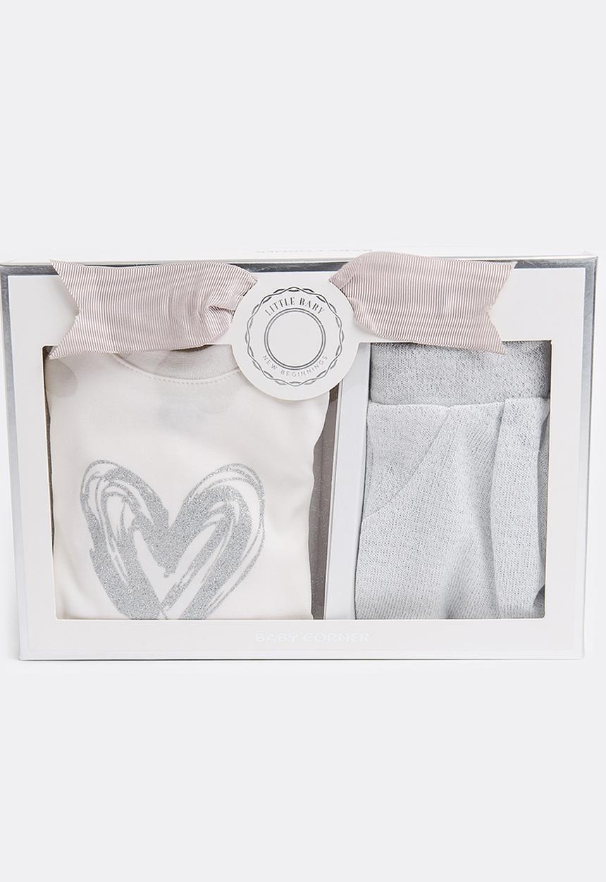Baby Corner - Girls Harem Pants Set Silver