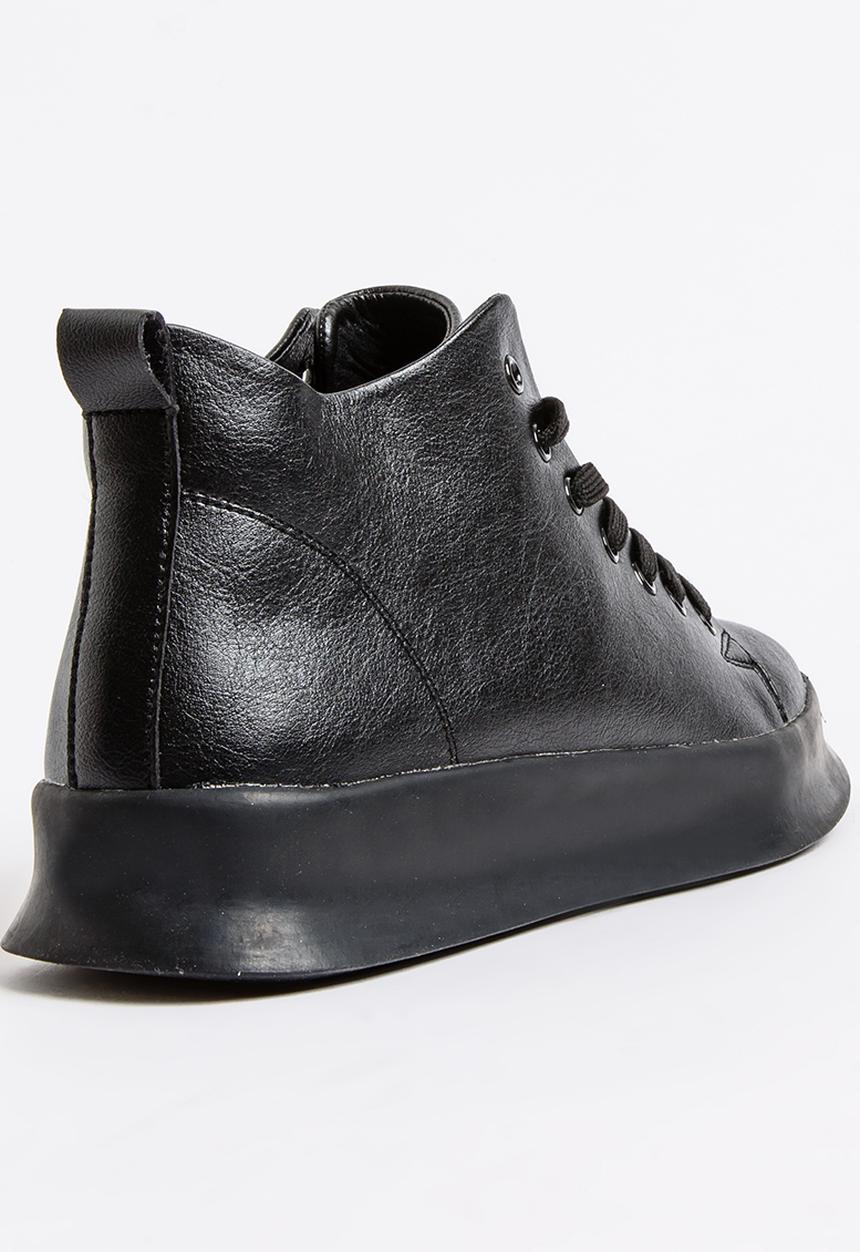 STYLE REPUBLIC - Hi Top PU Sneakers Black