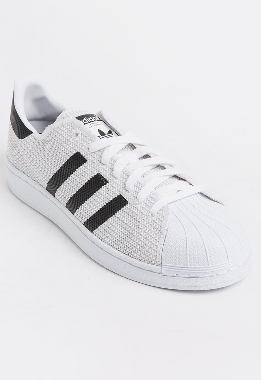 adidas Originals - Adidas Superstar 2 Tone Knit Sneakers White