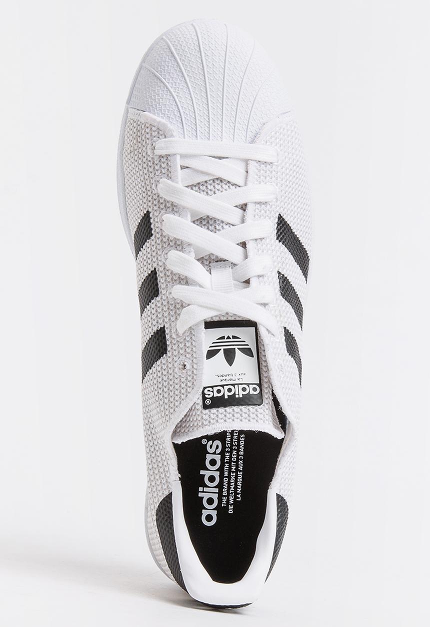 adidas Originals - Adidas Superstar 2 Tone Knit Sneakers White