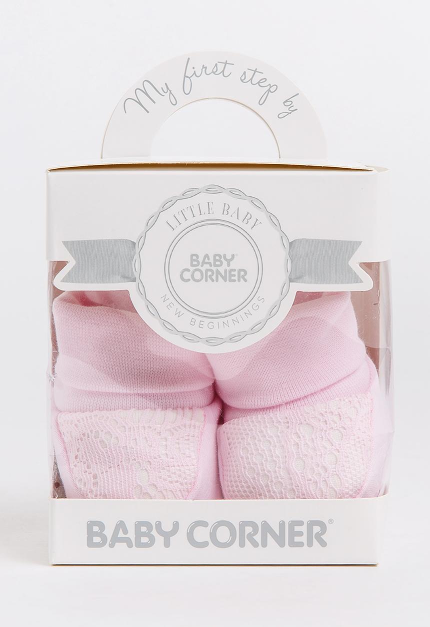 Baby Corner - Girl Lace Booties Pale Pink