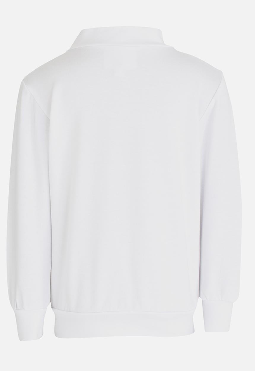 See-Saw - Floral Zip Through Combo Bomber White