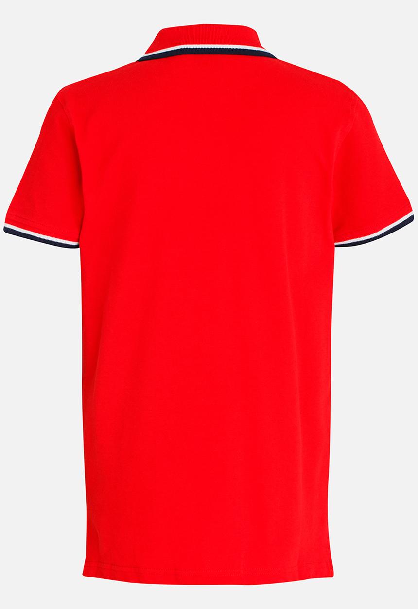 POLO - Warren Contrasted Golfer Red