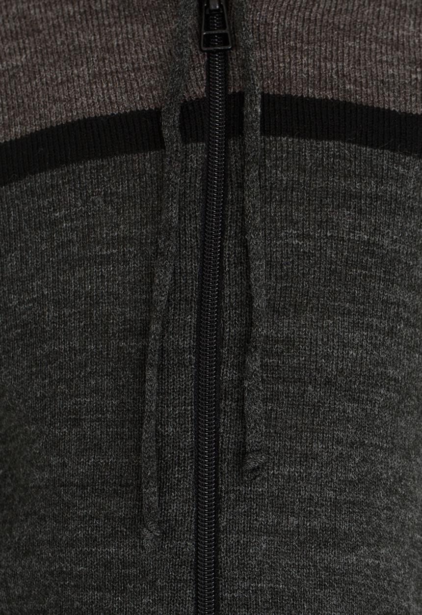 See-Saw - Zip Through Long Sleeve Hoodie Cardigan Charcoal