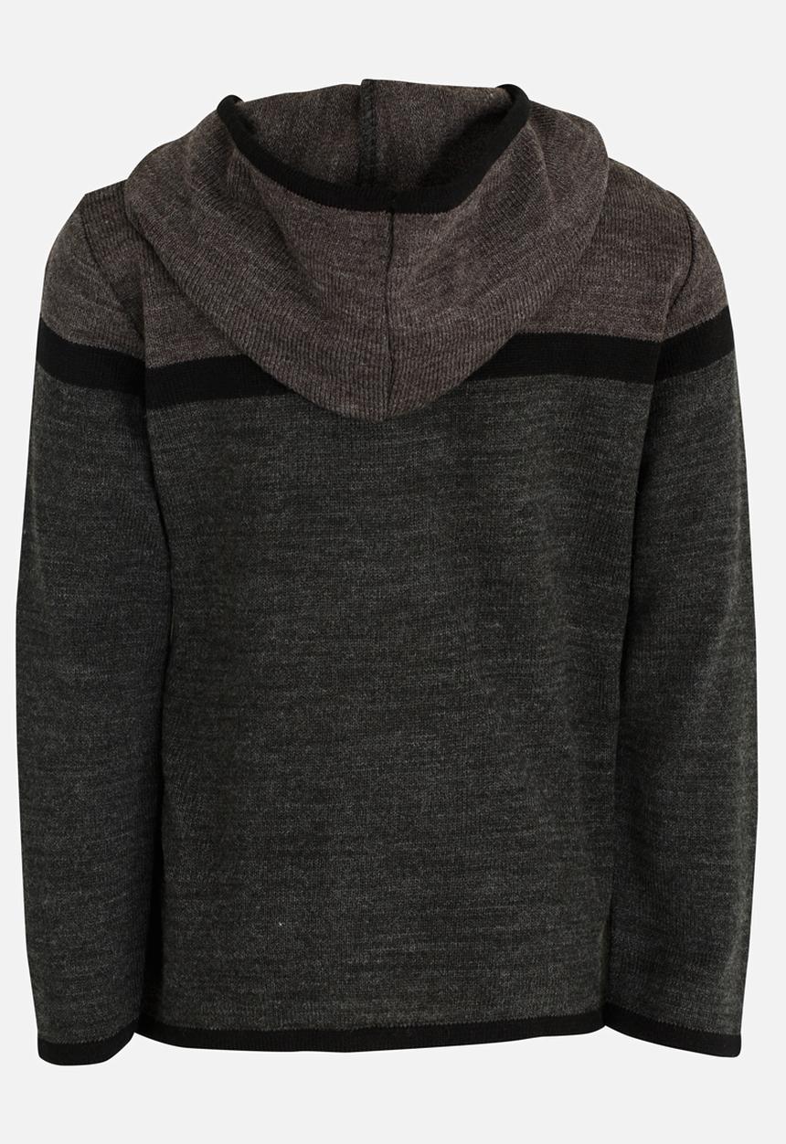 See-Saw - Zip Through Long Sleeve Hoodie Cardigan Charcoal