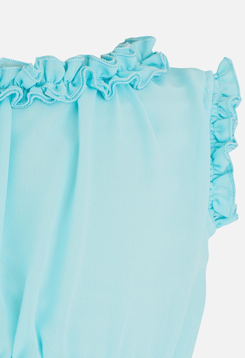 See-Saw - Mesh Dress with Ruffles Mint
