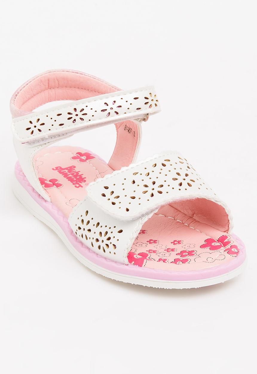 Bubblegummers - Cut Out Detail Sandals White
