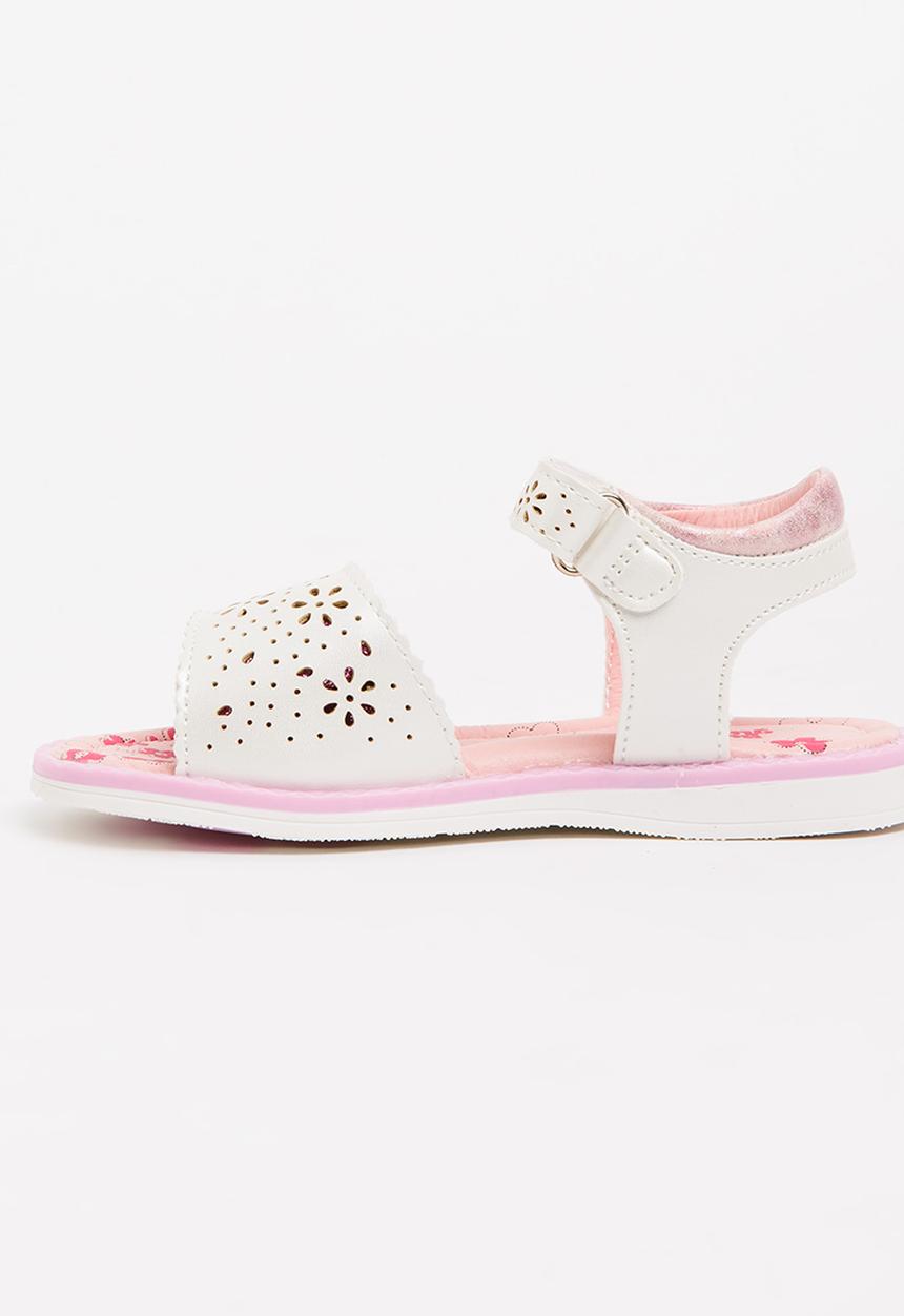 Bubblegummers - Cut Out Detail Sandals White