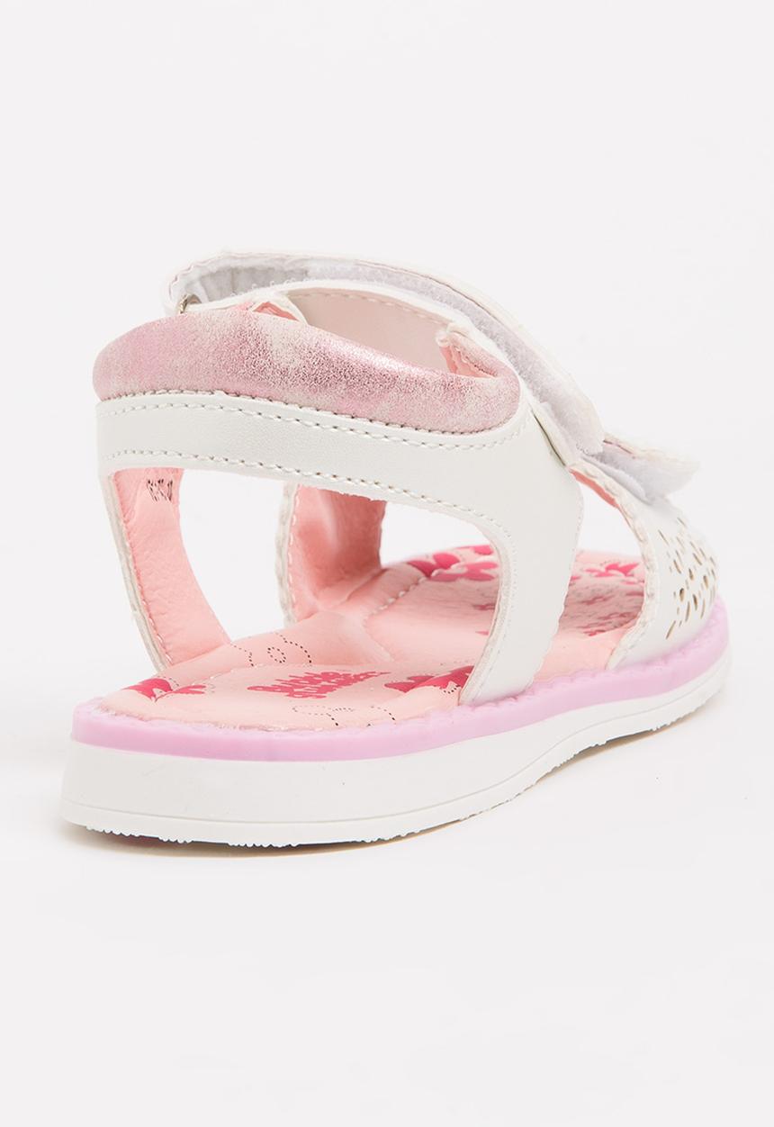 Bubblegummers - Cut Out Detail Sandals White