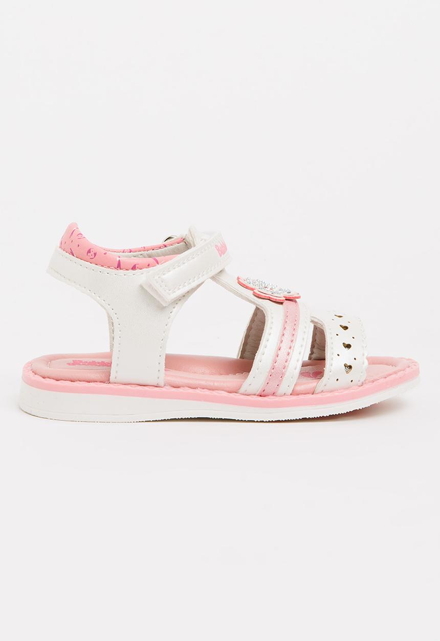 Bubblegummers - Flower Detail Sandals White