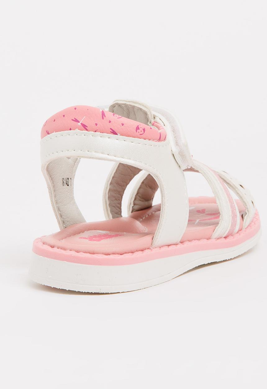 Bubblegummers - Flower Detail Sandals White
