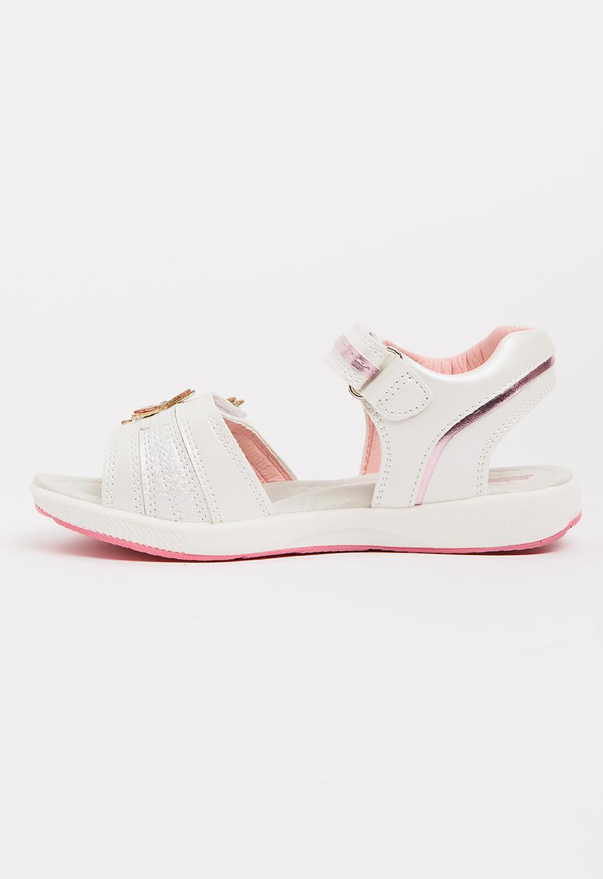 Bubblegummers - Flower Detail Sandals White