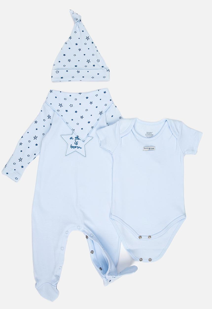 Baby Corner - Boys  4 Piece Star Set Blue