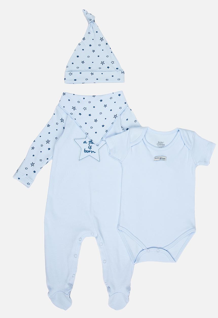 Baby Corner - Boys  4 Piece Star Set Blue