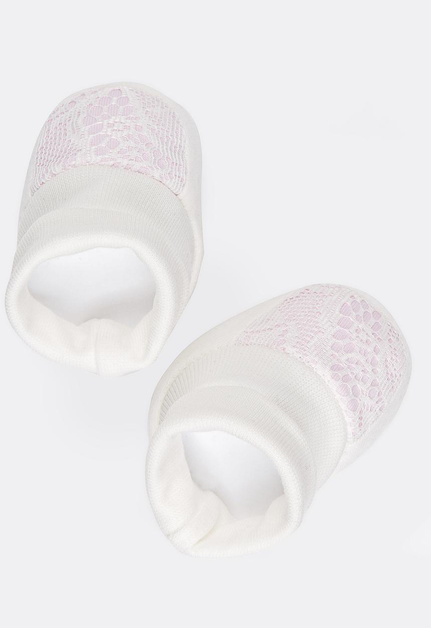 Baby Corner - Girl Lace Booties White